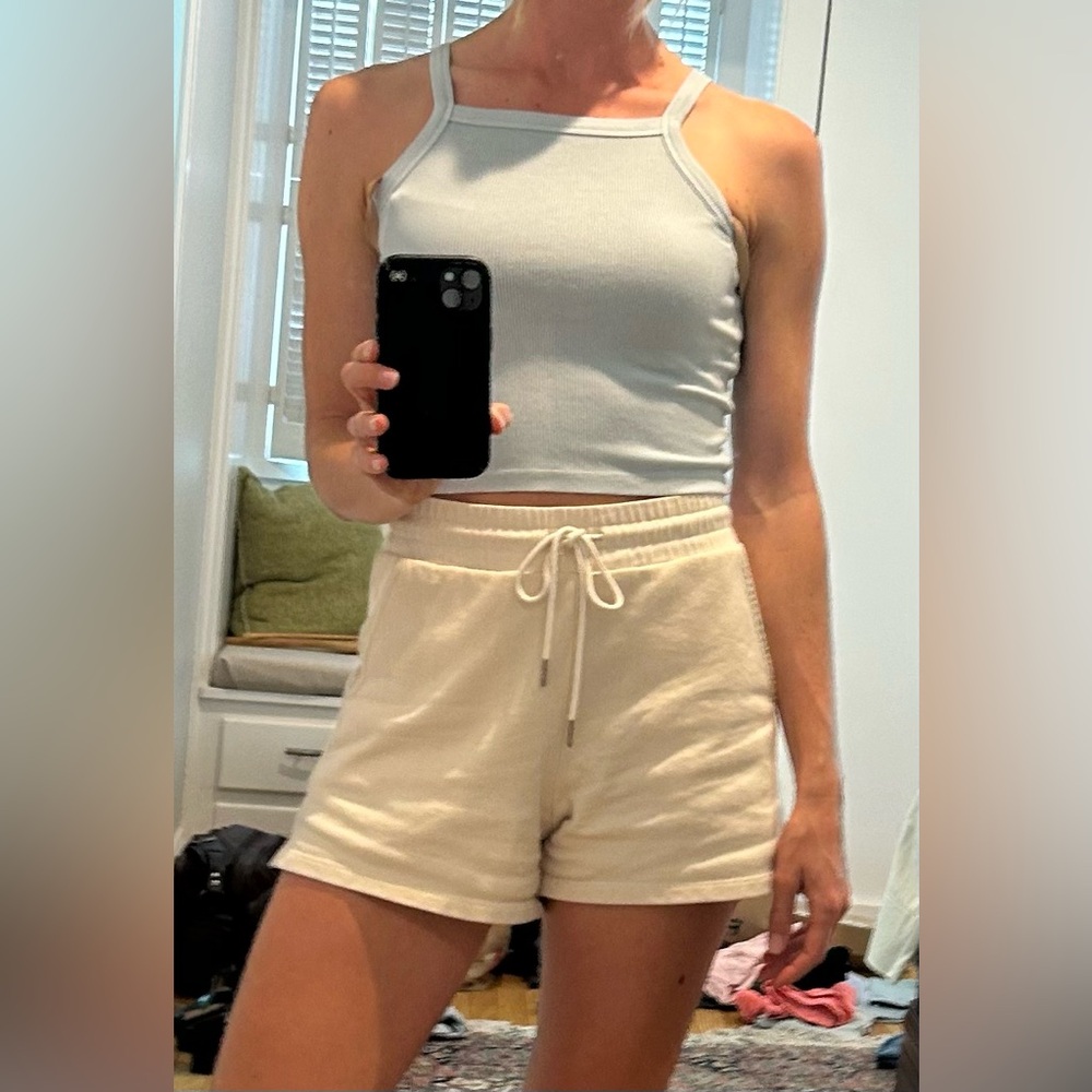 Groceries Apparel high neck tank top in Eucalyptus. Natural fiber and plant dye.